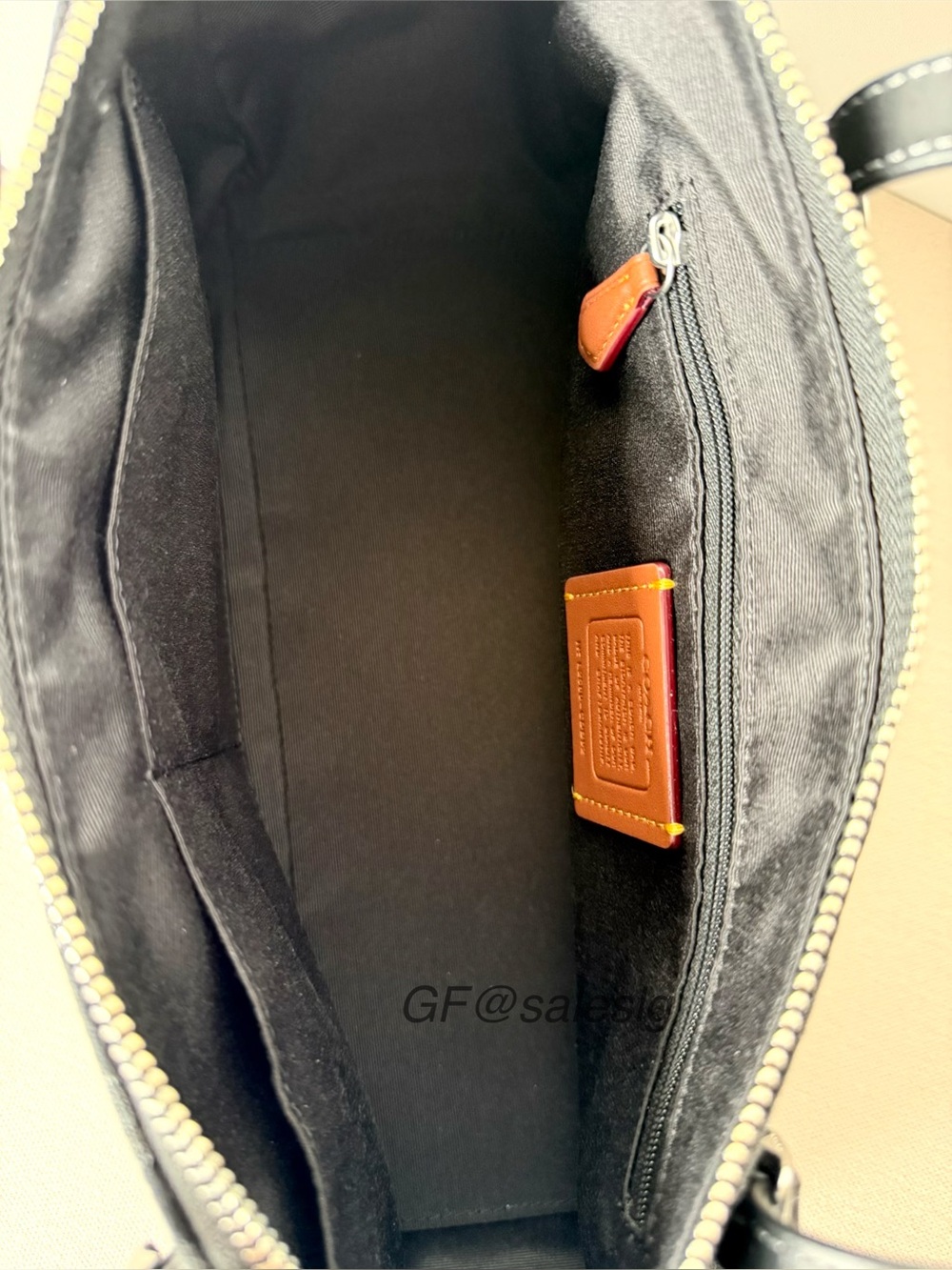 NWT Coach Asher Shoulder Bag Signature Silver/Black Denim Bag - Picture 7 of 12